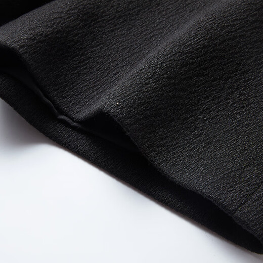 Xiangying black woolen suit shorts for women 2025 winter new textured a-line high-waist slim wide-leg hot pants black L 165/88A/110-125Jin Jin equals 0.5 kg