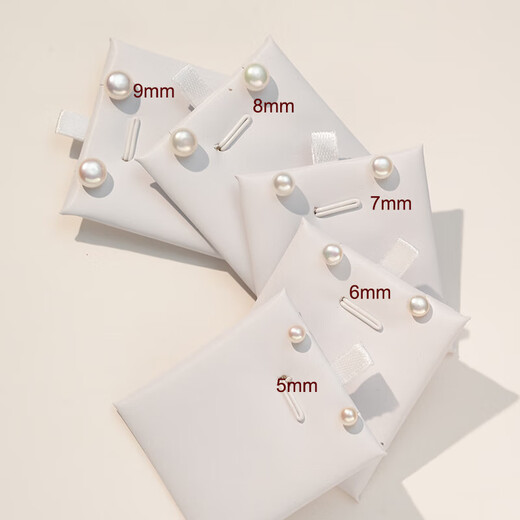5A grade natural freshwater real pearl earrings for women S999 sterling silver steamed bun flat round 2025 new ear piercing earrings white + 999 pure silver 8mm one pair one pair