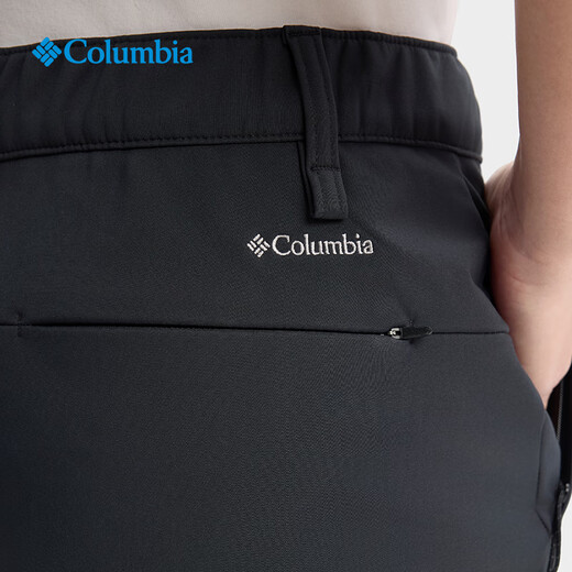 Columbia Zhang Jingyi's same style Columbia outdoor women's water-repellent suede lining sports travel casual trousers XR9492 010 Asia-Pacific slim fit black M (160/62A)