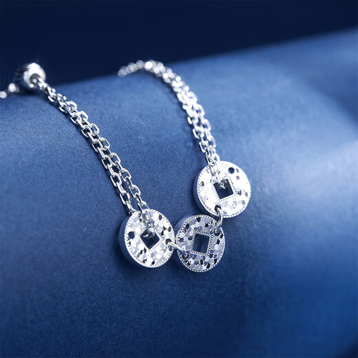 Meluxe Minai broken ice ice Pt950 platinum necklace pendant platinum clavicle chain for women birthday gift for girlfriend, about 9.01g-45cm