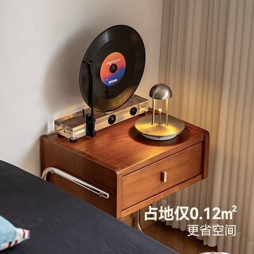 MUU Nachttisch aus massivem Holz, kleiner Schrank im antiken Stil, Aufbewahrung im Schlafzimmer zu Hause, Nachttisch mit Retro-Aufbewahrung, Ono-Nachttisch