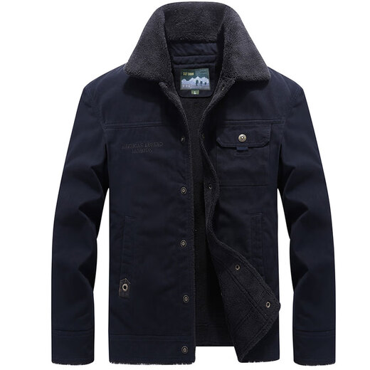 North Wolf Shield Winter Men's Cotton Clothes Plus Velvet Cotton Casual Thick Warm Jackets 3166 Army Green M (Suitable for 110 Jin Jin equals 0.5 kg -125 Jin Jin equals 0.5 kg)