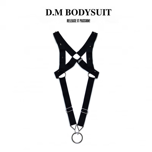 DMD.M Belt Jumpsuit Ring Men's Underwear Sexy Elastic Sexy Temptation Personalized Metal Thong White One Size