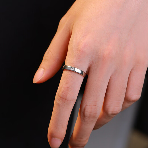 MZMZ platinum ring men's pt950 platinum wedding diamond ring plain ring Valentine's Day birthday gift for boyfriend and husband local warehouse next day delivery - light luxury one-stop ring