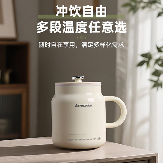 Health kettle electric heating water cup portable travel office silent constant temperature one person food stew cup hot milk cup 0.8L smart model multi-function stew