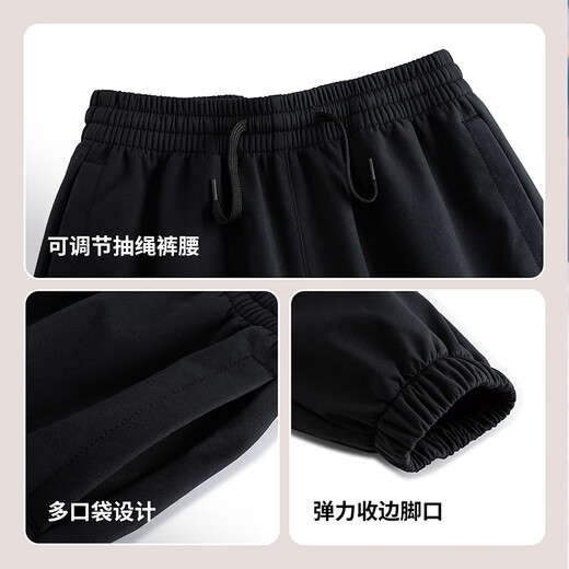 NIKE3BRAND 耐克男女童梭织长裤2025冬季新款加绒保暖儿童工装裤