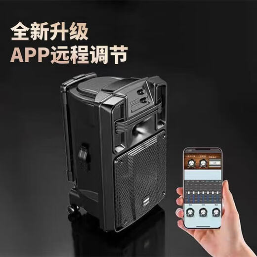 Malata M+9053 Master newly upgraded outdoor karaoke audio high-power mobile square dance trolley speaker professional stage performance built-in sound card singing and dancing amplifier all-in-one machine M+9052E upgraded version (700W) dual charging microphone free U disk gift package