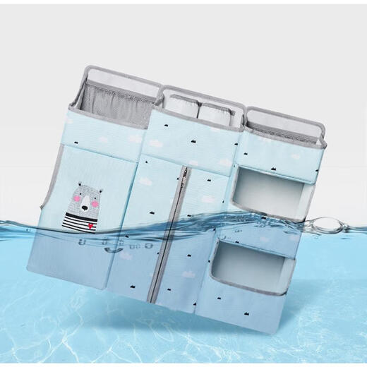 Baby bedside hanging bag storage bag storage bag baby BB diaper non-wet wipes paper storage rack hanging bag hanging basket sapphire blue (not separable)