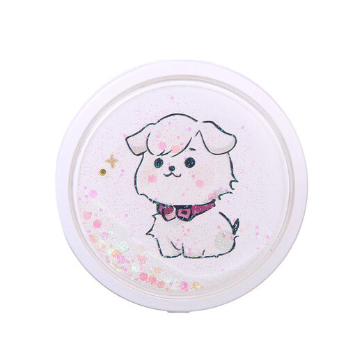 LED Cartoon Cosmetic Mirror Double-sided with Lights Three-tone Dimming Desktop Folding Mirror with Lights to Fill in Light Student Dressing Portable Princess Mirror Pink 8.9*8.9*2.1
