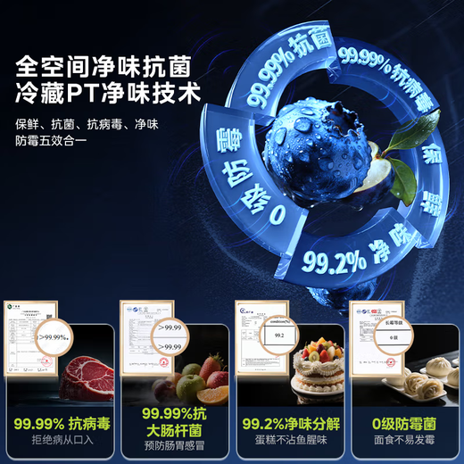 Refrigerador de dos puertas de lado a lado 561L de Hualingmei Eficiencia energética de primera clase Conversión de frecuencia dual Ahorro de olores Ahorro de energía Gran capacidad Refrigerado por aire Sin escarcha OCCHR-589WKP Subsidio nacional