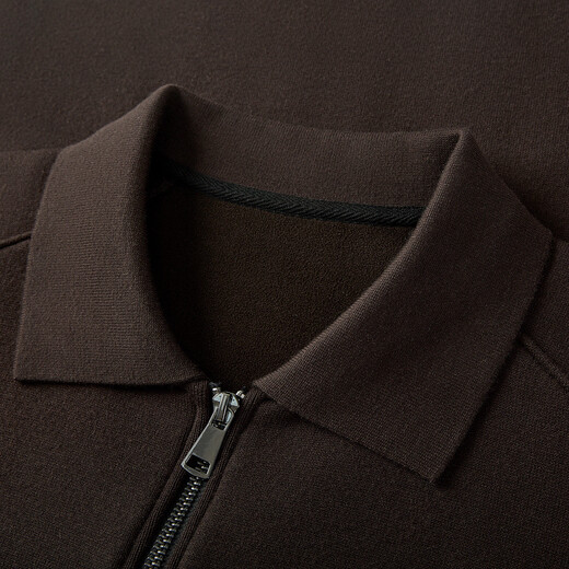 Hongdou shopping mall same style warm fleece sweater with wool knitted cardigan coat lapel zipper outer knitted jacket for men B5 L 175/96B recommended 72-80 kg