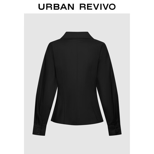 UR2025 new autumn women's temperament asymmetric pleated waist blouse shirt UWM250126