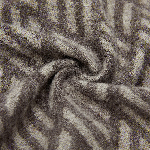 YOUNGOR men's scarf, same style as the shopping mall, light coffee YWWJ715308XQQ, one size fits all