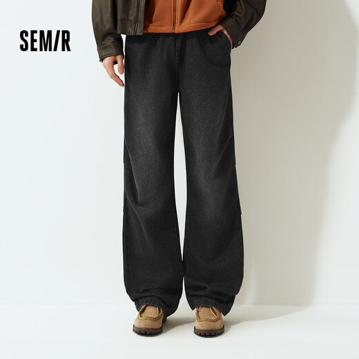 Semir Senrou Denim | Jeans Men's Loose Wide Leg Pants 2025 Winter American Paratrooper Pants Retro 109725124104