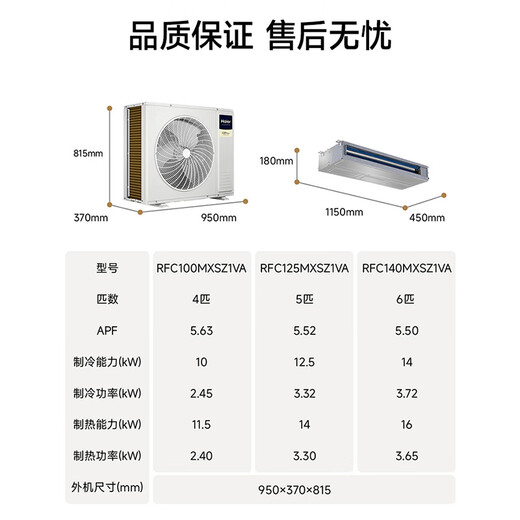 Haier central air-conditioning one-to-four and one-to-three multi-split for living room, one price, all-inclusive, full DC variable frequency first-class energy efficiency embedded whole-house air conditioner Yunshu Pro+ 4 hp, first-class energy efficiency one-to-two, one bedroom and one living room 60