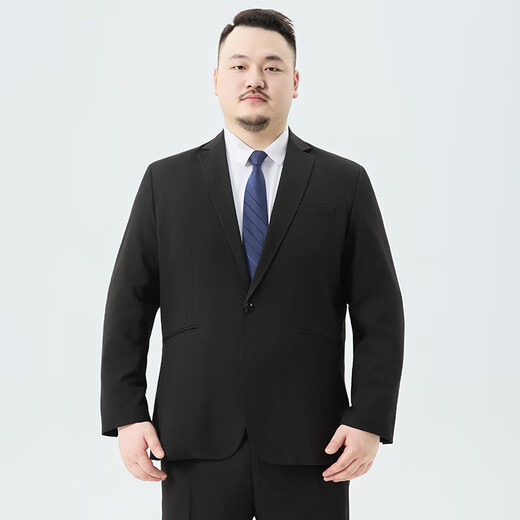 Ayou Fat Plus Size Business Suit Suit Loose Formal Wedding Groomsmen Grooms Dress Work Interview Commuting Suit Men