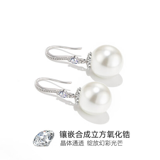 Yalundi 999 sterling silver women's pearl earrings earrings 2025 new hot style high-end women's genuine pure silver earrings