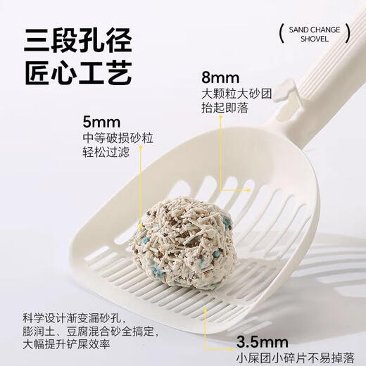 Platinum cat litter shovel, plastic fine hole shovel, long handle shovel for cat shit, special shovel for tofu sand, universal cat and dog toilet