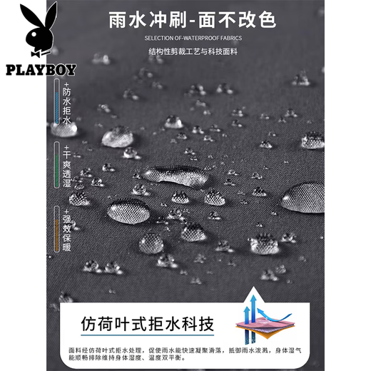 Playboy (PLAYBOY) Jacket Men's Three-in-One Liner Removable Autumn and Winter Velvet Thickened Outdoor Hooded Jacket Group Purchase 2299 Army Green Playboy 3XL Recommended 160-190Jin Jin equals 0.5kg