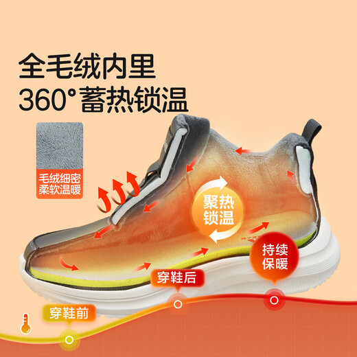 Zulijian elderly shoes winter middle-aged and elderly outdoor lightweight warm shoes with velvet 25932035J female purple 38