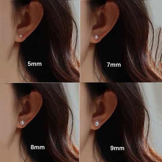 5A grade natural freshwater real pearl earrings for women S999 sterling silver steamed bun flat round 2025 new ear piercing earrings white + 999 pure silver 8mm one pair one pair