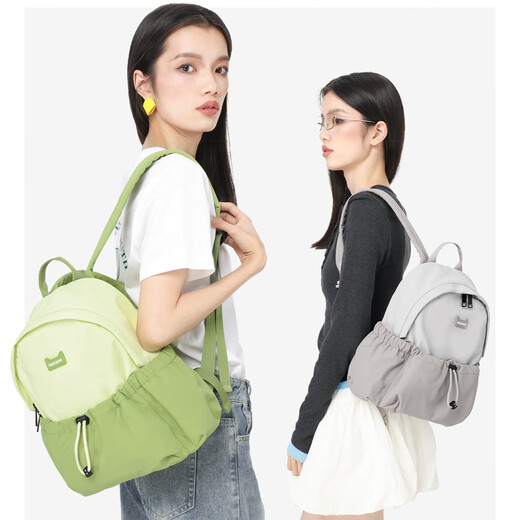 NOXXON flash new backpack female fashion college student bag high school student lightweight backpack female nylon backpack light gray