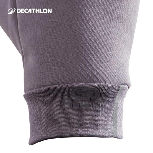 Decathlon fishing warm gloves gray men and women running fitness cycling plus velvet warm sports RUNC purple M 4563983
