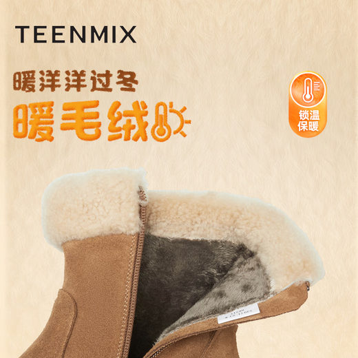Tianmeiyi Snow Boots Autumn and Winter Commuting Wear Plush Short Boots Thick-soled Casual Slimming Versatile Boots Warm Women's Boots