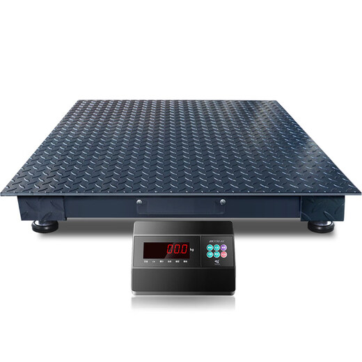 He Jiangong Yaohua Factory Thickened Small Floor Scale Farm Farm 2 Ton 3 Ton 5 Ton Weighing Cattle Small Floor Scale Electronic Scale with Fence Reinforced and Thickened_1*1.2 Meter (load Bearing 0-3 Ton)