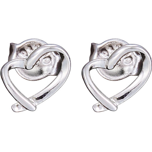 CHINA GOLD platinum love earrings as a gift for your girlfriend, about 0.95g