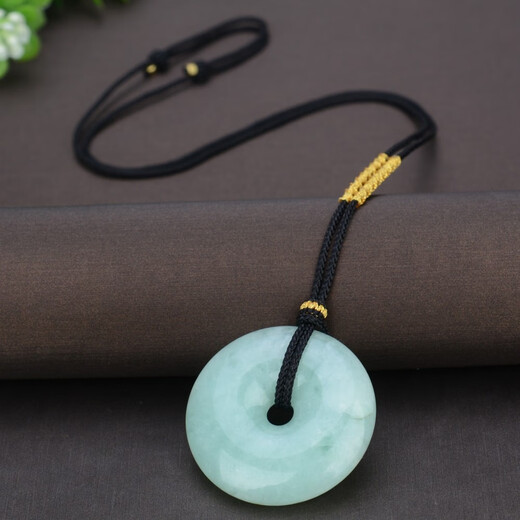 Yu Ling YULN hand-woven safety buckle pendant lanyard, no-tie fine model, women's and children's necklace rope pendant with adjustable rope, no-tie fine model (black)