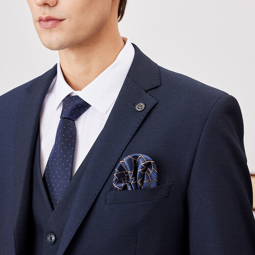 Shanshan suit suit wool three-piece men's business anti-wrinkle easy-care suit wedding groom professional formal suit