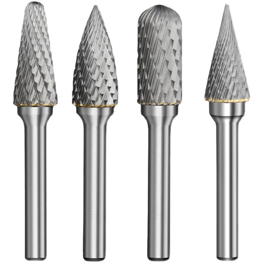 VRK tungsten steel grinding head 6mm extended 5-piece set double slot set carbide rotary file head tungsten steel grinding head electric grinding accessories