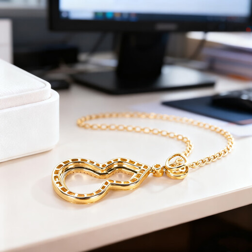 Personal jewelry, natural colored gemstone pendant, 18K gold diamond necklace, fashionable gourd style yellow sapphire jewelry, 1.81 carat yellow sapphire pendant, chain not included (chain can be customized)