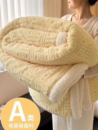 Fantasy Winter Thick Sofa Cover Blanket Air Conditioned Office Nap Blanket Lamb Velvet Small Blanket Coral Velvet Blanket Lunch Break Soft-Glacier Gray Class A Maternal and Infant Grade Long-term Use and No Shedding Double Blanket 200*230cm Thickened Upgraded Multi-Function
