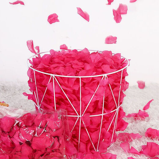 IXJSN Wedding Bed Decoration Simulated Rose Fake Petals Wedding Hand-Spreading Petals Birthday Confession Proposal Wedding Celebration Supplies Big Red (not the main picture, please place an order based on the quantity) 5 packages - about 500 pieces