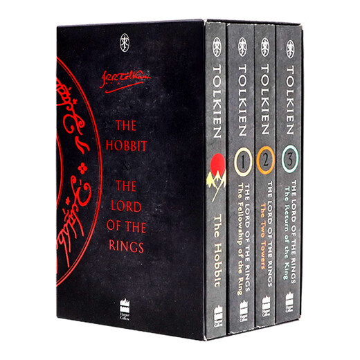 Lord of the Rings: The Hobbit 4-volume box set, original English novel The Hobbit and the Lord of the Rings Tolkien's Lord of the Rings series, youth fun classic literature J. R. R. Tolkien