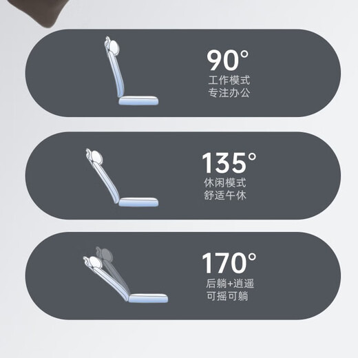 Chair Pinhui office lunch break dual-use chair ergonomic chair e-sports computer chair boss chair home dormitory comfortable sedentary black frame black-170 reclining + foot rest - four-level air rod - nylon feet 135 reclining + 35 Xiaoyao