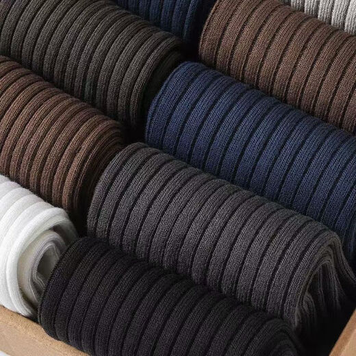 【已售100w单】袜子男士春秋中筒袜吸汗防臭运动男袜商务袜 中筒【5色随机】 5双