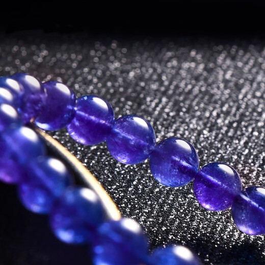 Hongchen Liuxi 7A+Tanzania old mine jewelry grade dark blue purple tanzanite bracelet natural crystal jade color treasure bracelet for women 7A+tanzanite bracelet 7mm