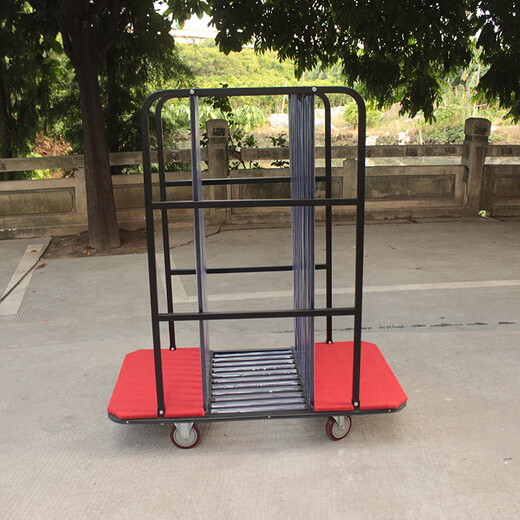 Yue Changsheng glass turntable cart frame transport cart metal storage cart hotel dining room thickened collection cart banquet transport cart extra thick 1.8 meters round table cart 6-inch large wheels