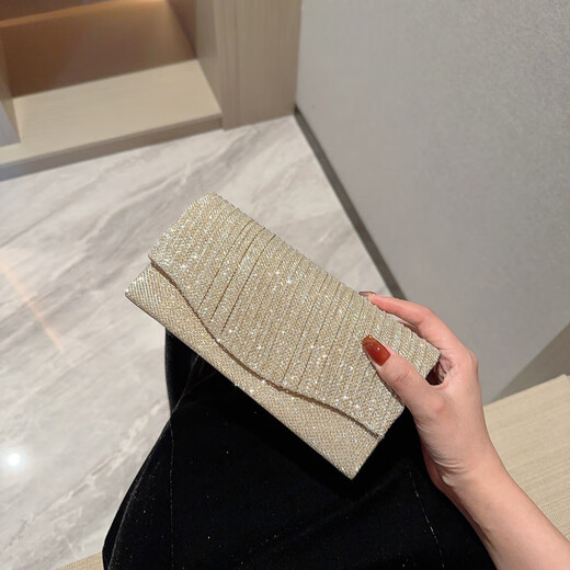 CAMPUSKITTEN new sparkling banquet clutch fashion bag envelope dinner bag dress bag diagonal chain small bag small silver bag