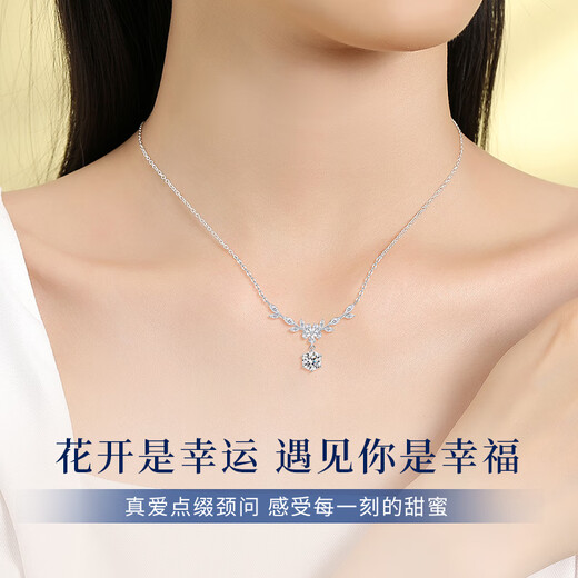 ALLOVE Wisteria flower sterling silver necklace women's 2025 new pendant girls birthday gift practical gift for girlfriend and wife