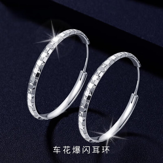 Fiber bundle platinum earrings pt950 platinum earrings ear studs ear buckles ear hooks platinum earrings sparkling earrings sparkling earrings 6.02g (pair)