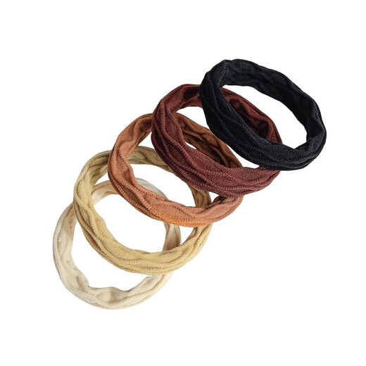 Highly elastic and durable headband for girls 2025 new high-end rubber band women's hair tie high-end thick hair rope black 10 pieces