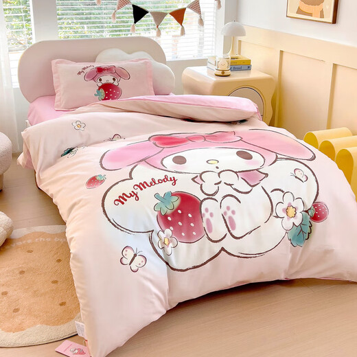 Class A kindergarten entry quilt three-piece set with core children's nap quilt six-piece baby winter quilt 100% cotton bedding Lexiu-Flower Melody 100% cotton 60*135 individual mattress cover