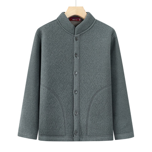 Xiaofu middle-aged and elderly men's velvet thickened dad's winter warm jacket tops cold-proof bottoming shirt for the elderly and grandpa inner wear