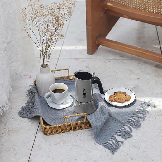 Bialetti Venus Stainless Steel Moka Pot Italian American Coffee Machine Hand-pour Coffee Pot Multiple Heat Sources Available 2 Cups