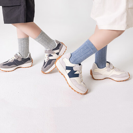 Catman 5 pairs of boys' socks cotton boneless autumn and winter youth deodorant middle and large children's students solid color mid-calf sports stockings