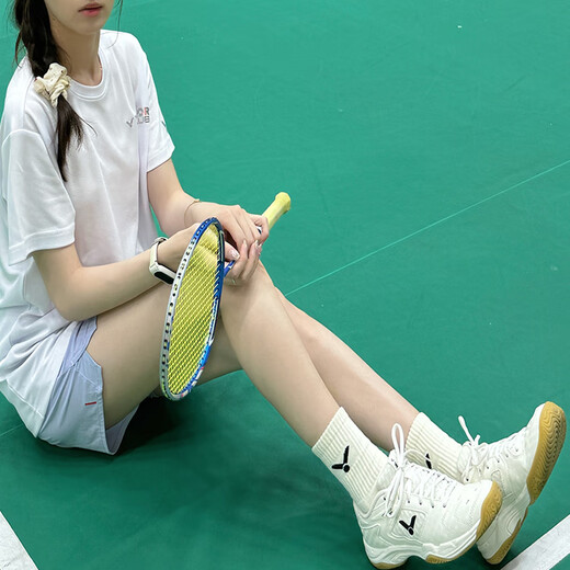 Victor Victory's new badminton shoes for men and women, non-slip, shock-absorbing and breathable, P9200TD-L 9200TD-L Cream White 35
